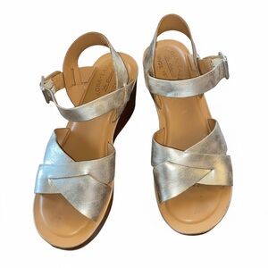 Kork-Ease Silver Strappy Sandals